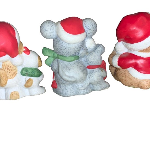 HOMCO Christmas Animal Figurines Dog Mice Bear #5254 #5180 - Picture 6 of 11